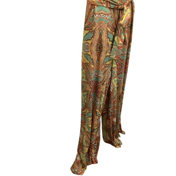 UNBRANDED RETRO/BOHO HALTER STYLE WIDE LEG JUMPSUIT 3X NWOT - Picture 5 of 10